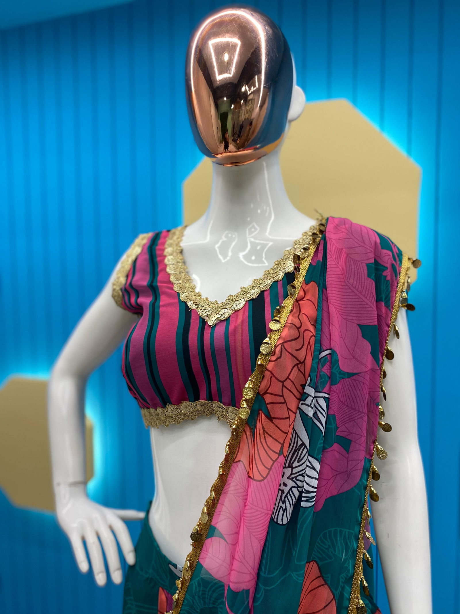 LG 1732 Georgette Choli Style Party Wear Sarees Catalog